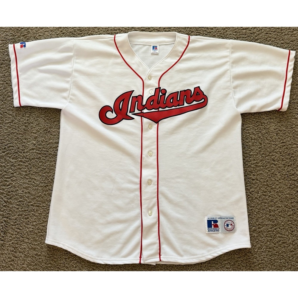 Vintage Cleveland Indians Russell‎ Athletic Diamond Collection Jersey Size XXL